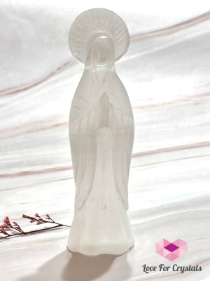Mother Mary Carved Crystal Selenite 6 Carving