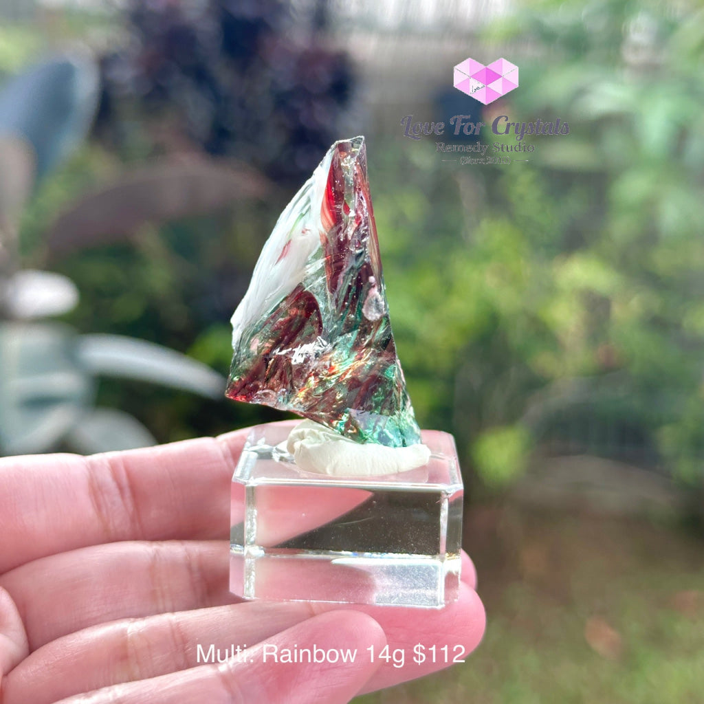 Multi-colour Andara Crystal: Rainbow Andara 14g Andara crystal