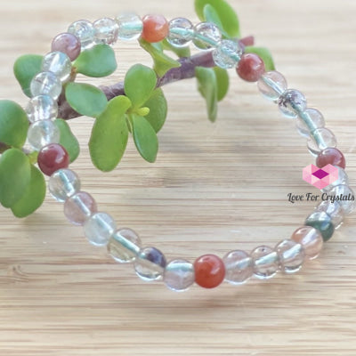 Multi-Coloured Rutilated Quartz (6Mm) Bracelet