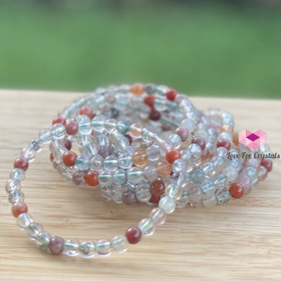 Multi-Coloured Rutilated Quartz (6Mm) Bracelet