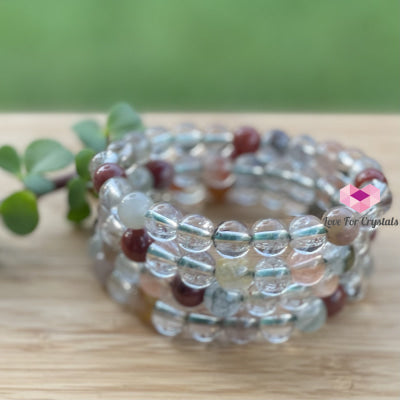 Multi-Coloured Rutilated Quartz (8Mm) Bracelet