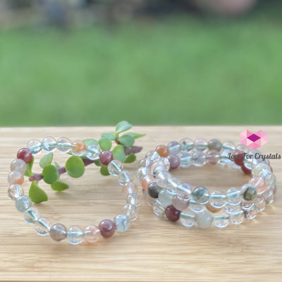 Multi-Coloured Rutilated Quartz (8Mm) Bracelet