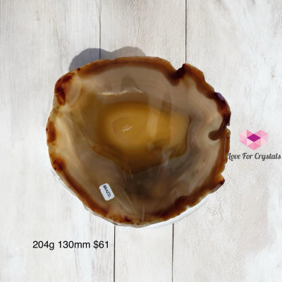 Natural Brazilian Agate Slices (Brazil) with stand 204g 130mm Agate
