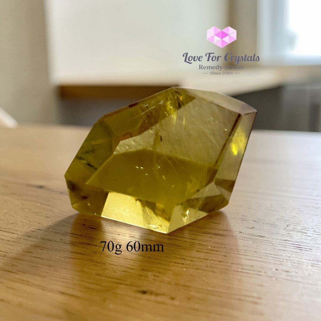 Natural Citrine Freeform – Steady Wealth Builder (encoded & activated) 70g 60mm Citrine