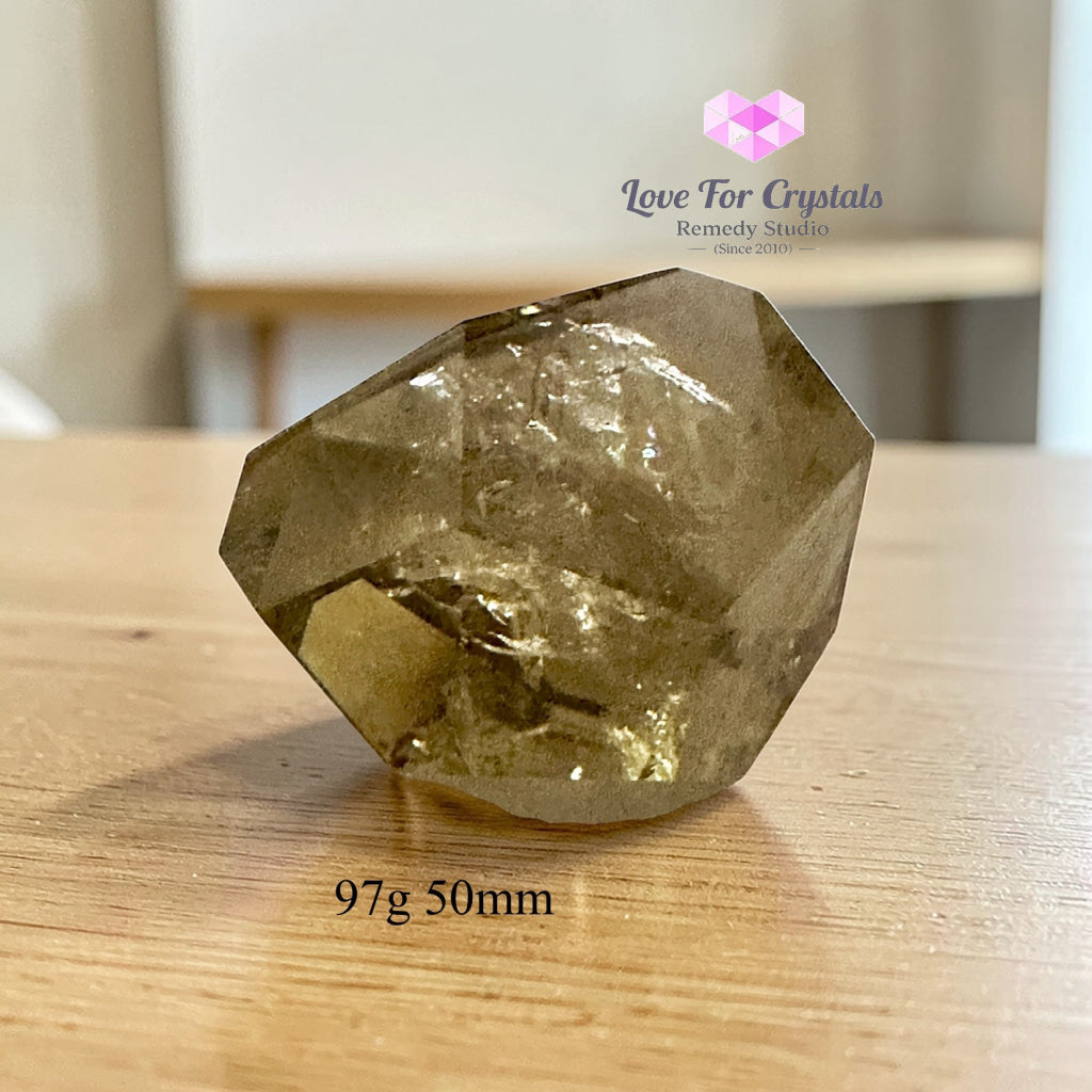 Natural Citrine Freeform – Steady Wealth Builder (encoded & activated) 97g 50mm Citrine