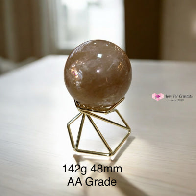 Natural Citrine Sphere (AAA & AA grade) Brazil (100% natural untreated undyed) Pre-coded & Activated 142g 48mm AA