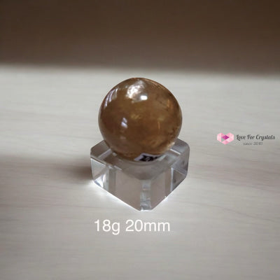 Natural Citrine Sphere (AAAAA grade) Brazil (Pre-coded & activated) natural undyed unheated 18g 20mm Crystal spheres
