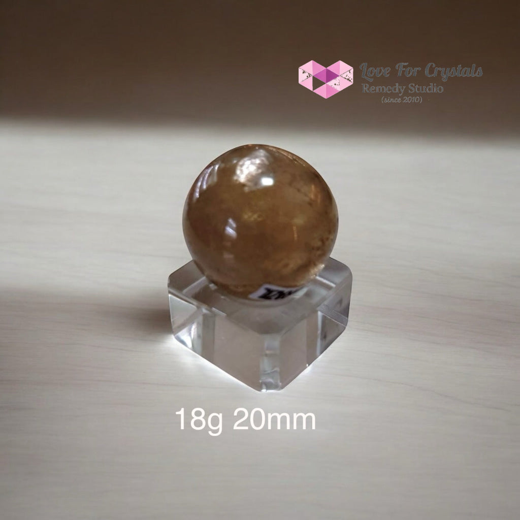 Natural Citrine Sphere (AAAAA grade) Brazil (Pre-coded & activated) natural undyed unheated 18g 20mm Crystal spheres