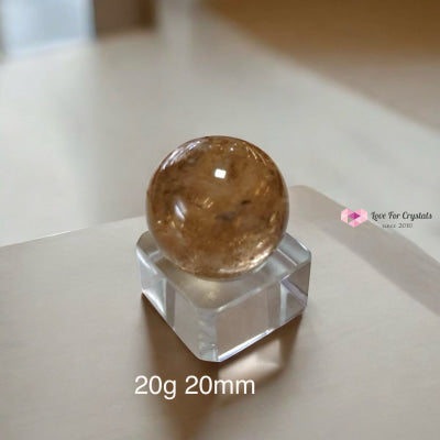 Natural Citrine Sphere (AAAAA grade) Brazil (Pre-coded & activated) natural undyed unheated 20g 20mm Crystal spheres