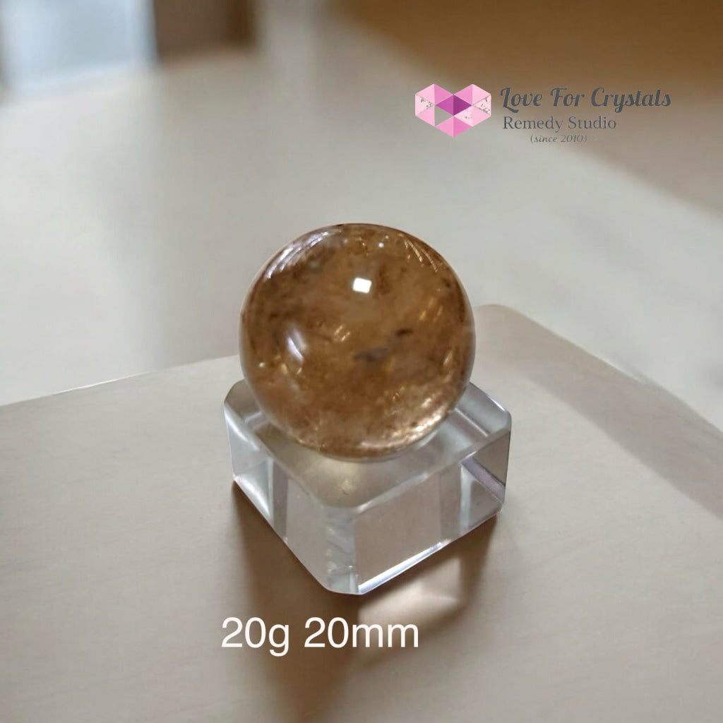 Natural Citrine Sphere (AAAAA grade) Brazil (Pre-coded & activated) natural undyed unheated 20g 20mm Crystal spheres