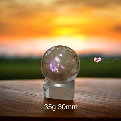 Natural Citrine Sphere (AAAAA grade) Brazil (Pre-coded & activated) natural undyed unheated 35g 30mm Crystal spheres