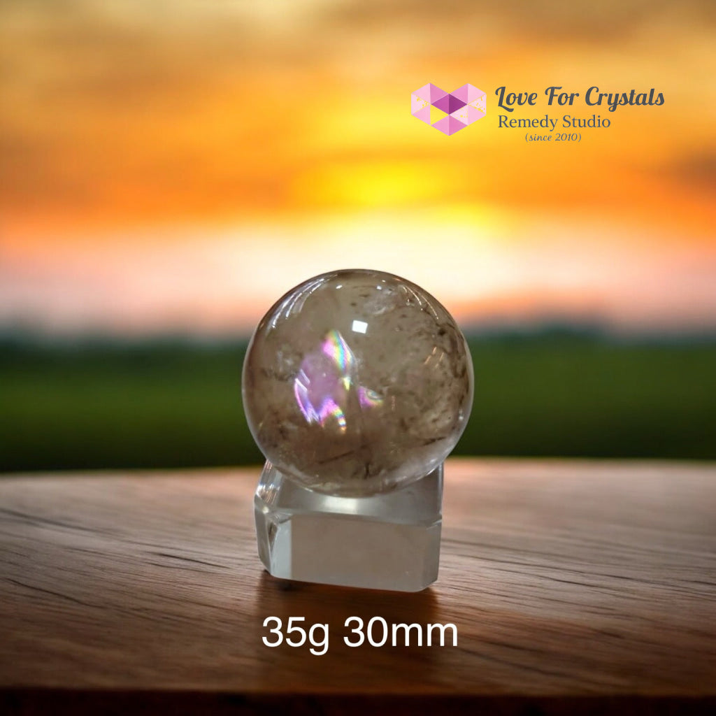 Natural Citrine Sphere (AAAAA grade) Brazil (Pre-coded & activated) natural undyed unheated 35g 30mm Crystal spheres