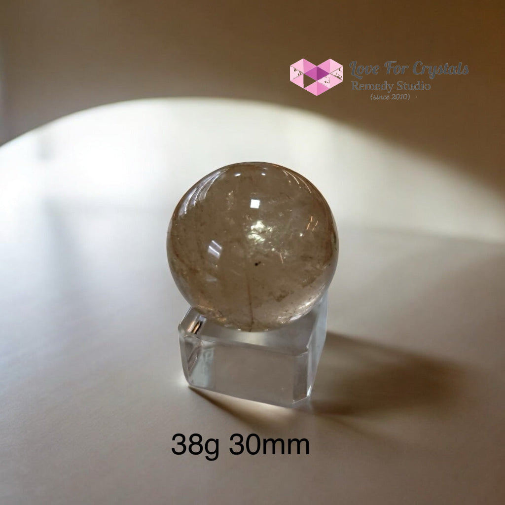 Natural Citrine Sphere (AAAAA grade) Brazil (Pre-coded & activated) natural undyed unheated 38g 30mm Crystal spheres