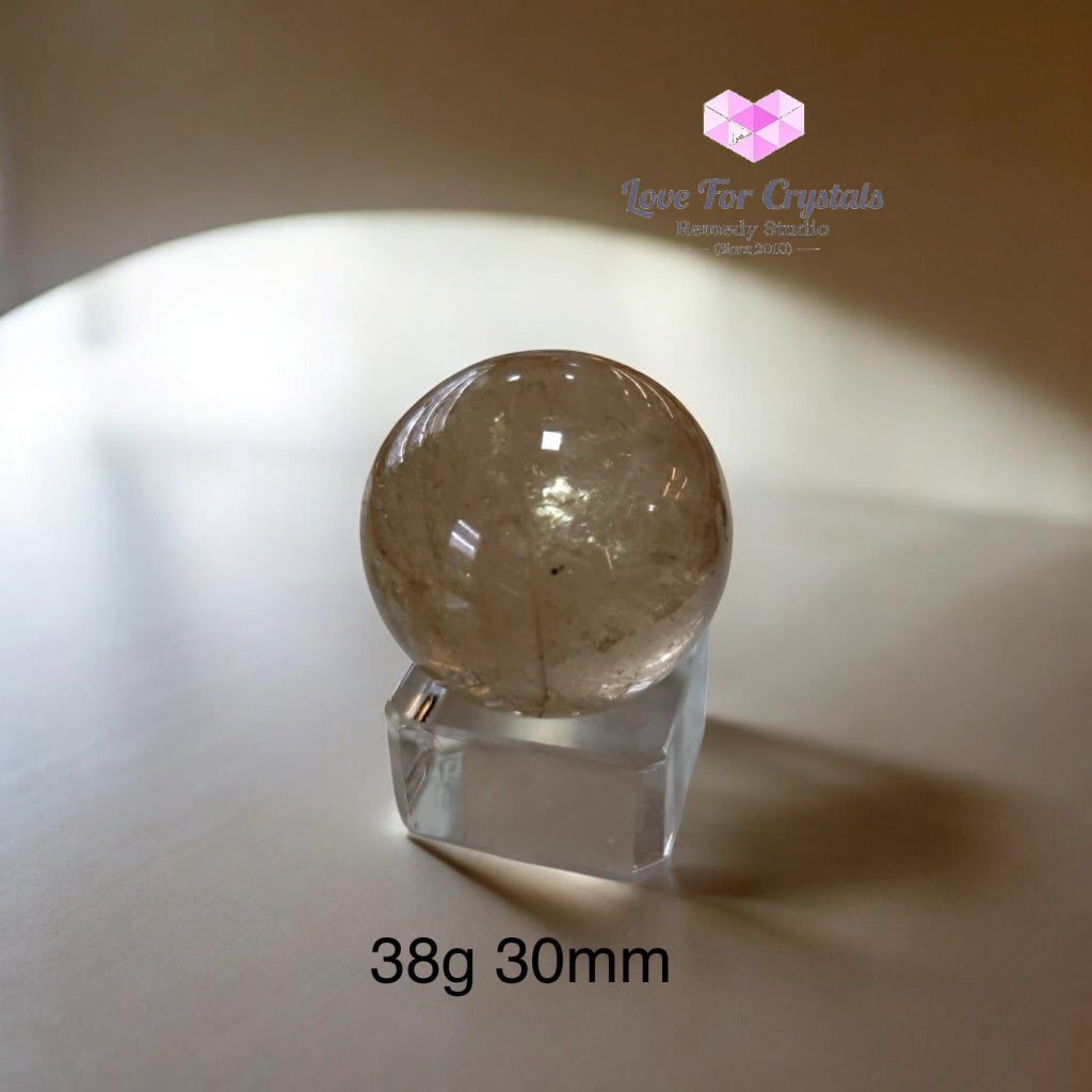 Natural Citrine Sphere (AAAAA grade) Brazil (Pre-coded & activated) natural undyed unheated 38g 30mm Crystal spheres