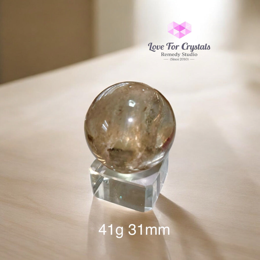 Natural Citrine Sphere (AAAAA grade) Brazil (Pre-coded & activated) natural undyed unheated 41g 31mm Crystal spheres