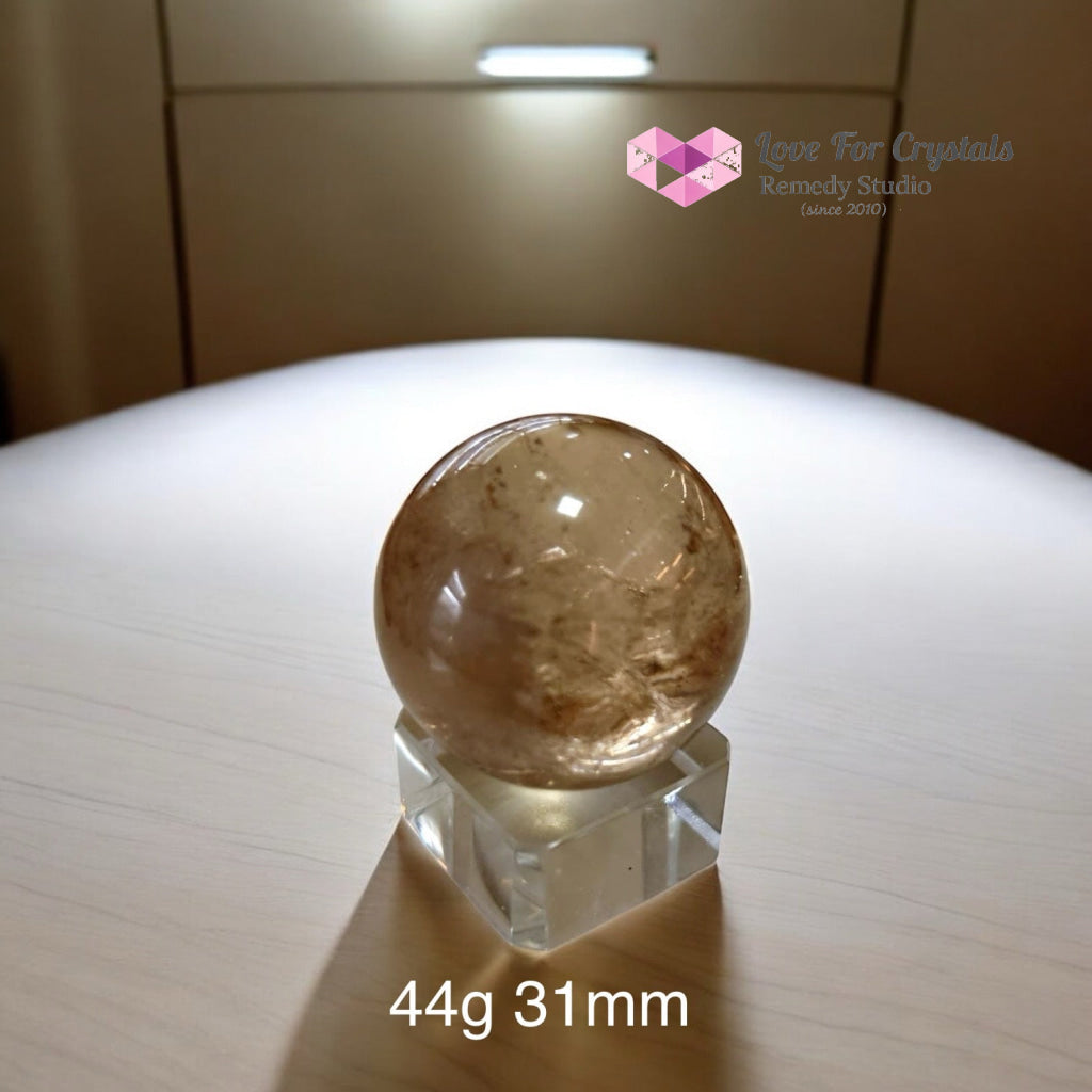 Natural Citrine Sphere (AAAAA grade) Brazil (Pre-coded & activated) natural undyed unheated 44g 31mm Crystal spheres