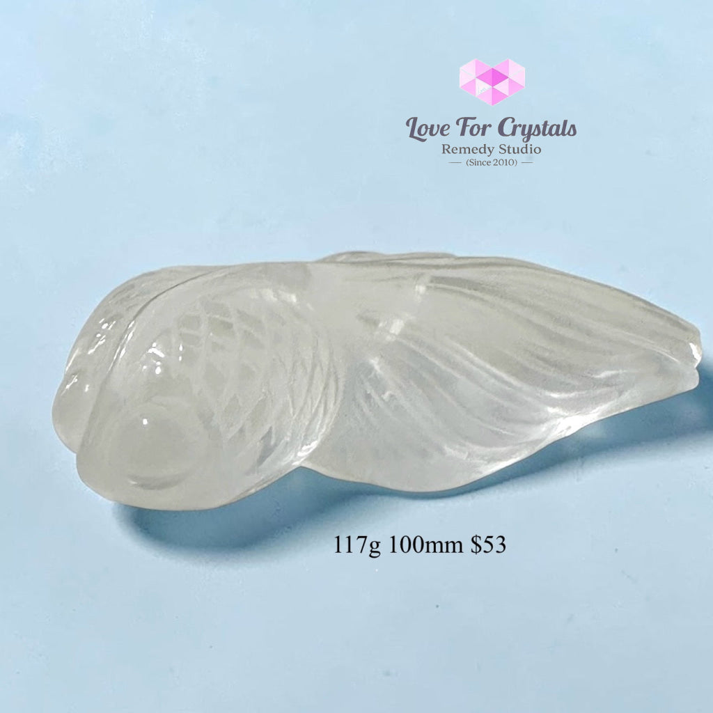 Natural Clear Quartz Goldfish Carving - 117g 100mm - Clear quartz