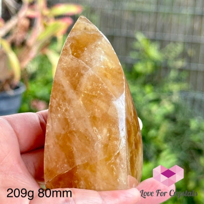 Natural Honey Citrine Flame (Brazil) 209G 80Mm Crystal Polished
