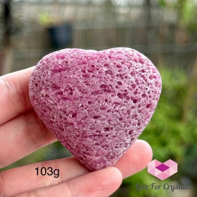 Natural Ruby Heart (Pakistan)With Stand 103G 45Mm Crystal Hearts