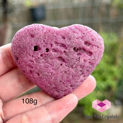 Natural Ruby Heart (Pakistan)With Stand 108G 45Mm Crystal Hearts