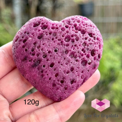 Natural Ruby Heart (Pakistan)With Stand 120G 50Mm Crystal Hearts