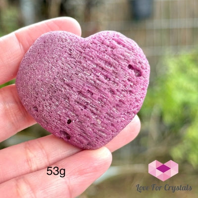 Natural Ruby Heart (Pakistan)With Stand 53G 40Mm Crystal Hearts