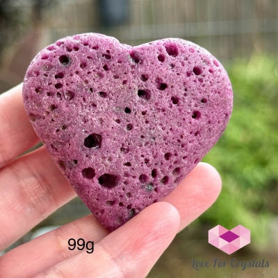 Natural Ruby Heart (Pakistan)With Stand 99G 50 Mm Crystal Hearts
