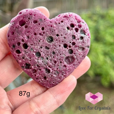 Natural Ruby Heart (Pakistan)With Stand Crystal Hearts