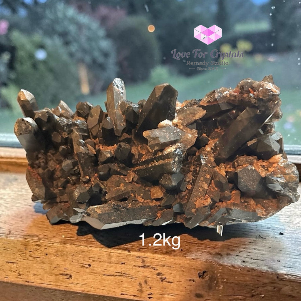 Natural Smoky Quartz Cluster (Brazil) - 1.2kgs - Smoky quartz