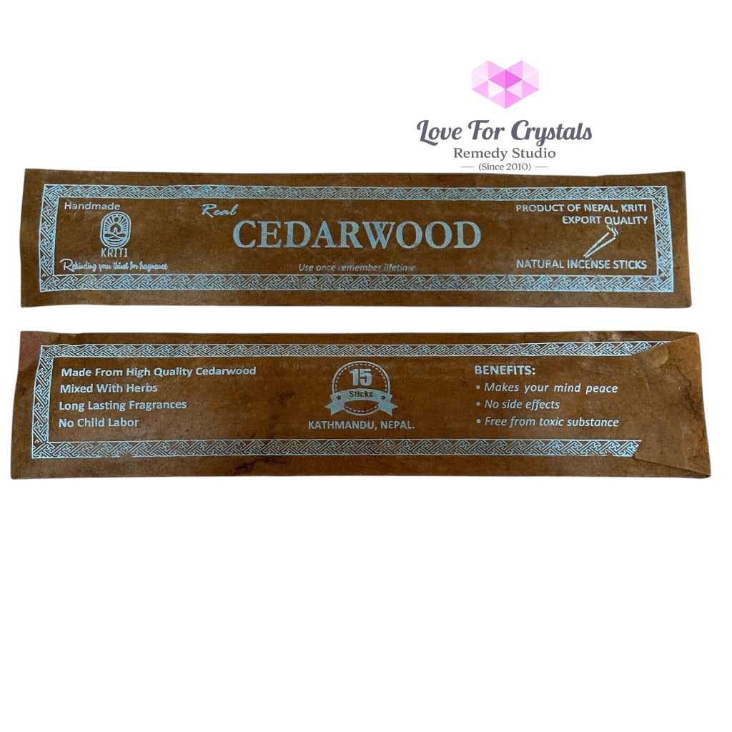 Nepal Handmade Incense Sticks (15 sticks per pack) Cedarwood Incense