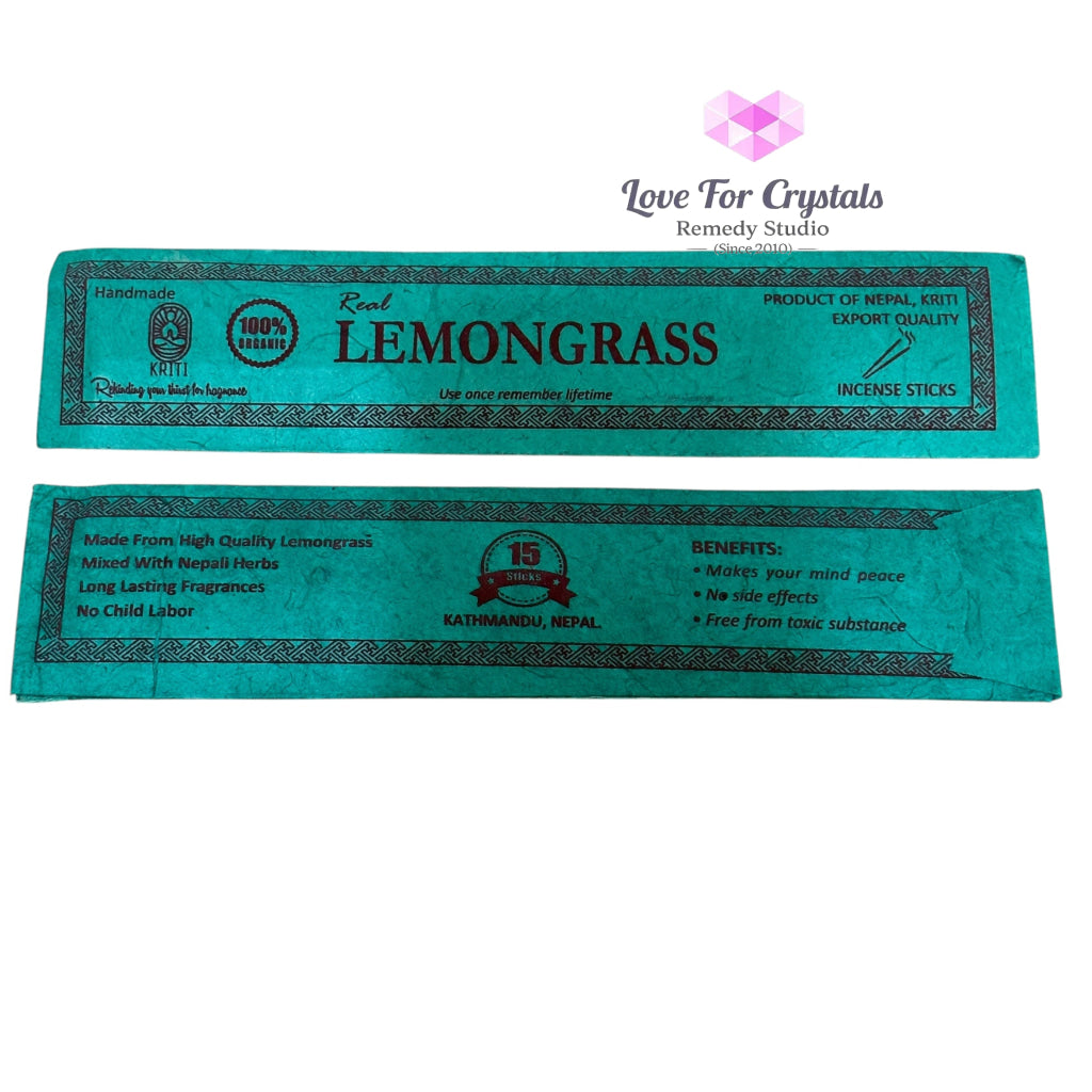 Nepal Handmade Incense Sticks (15 sticks per pack) Lemongrass Incense