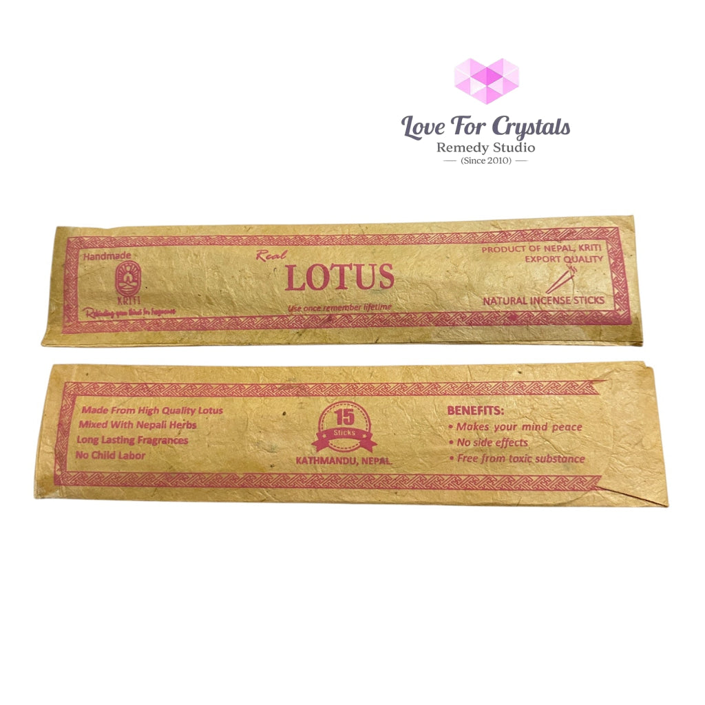 Nepal Handmade Incense Sticks (15 sticks per pack) Lotus Incense