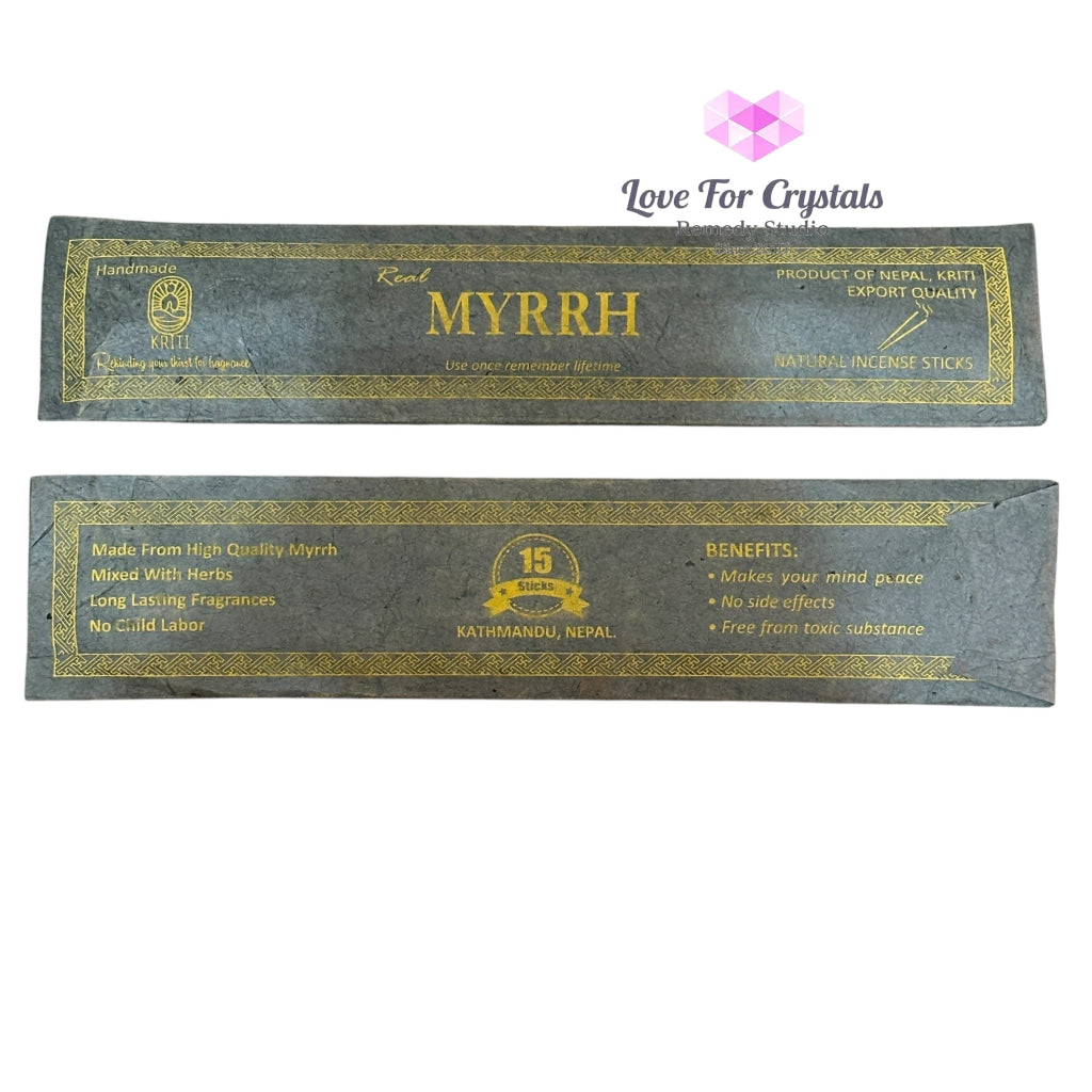 Nepal Handmade Incense Sticks (15 sticks per pack) Myrrh Incense
