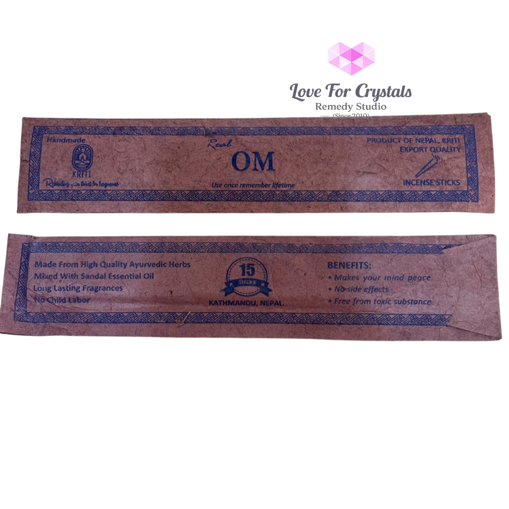Nepal Handmade Incense Sticks (15 sticks per pack) Om Incense