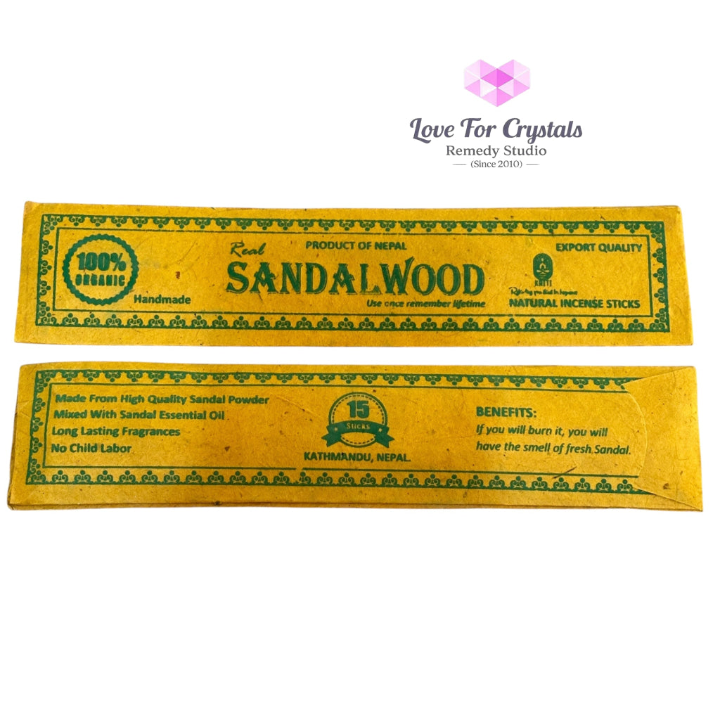 Nepal Handmade Incense Sticks (15 sticks per pack) Sandalwood Incense