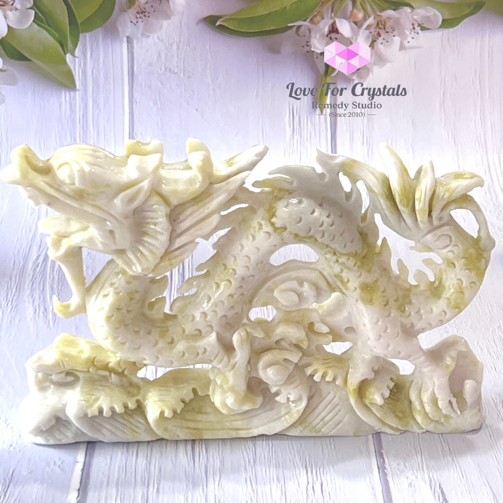 Nephrite Jade Dragon Carved Crystal