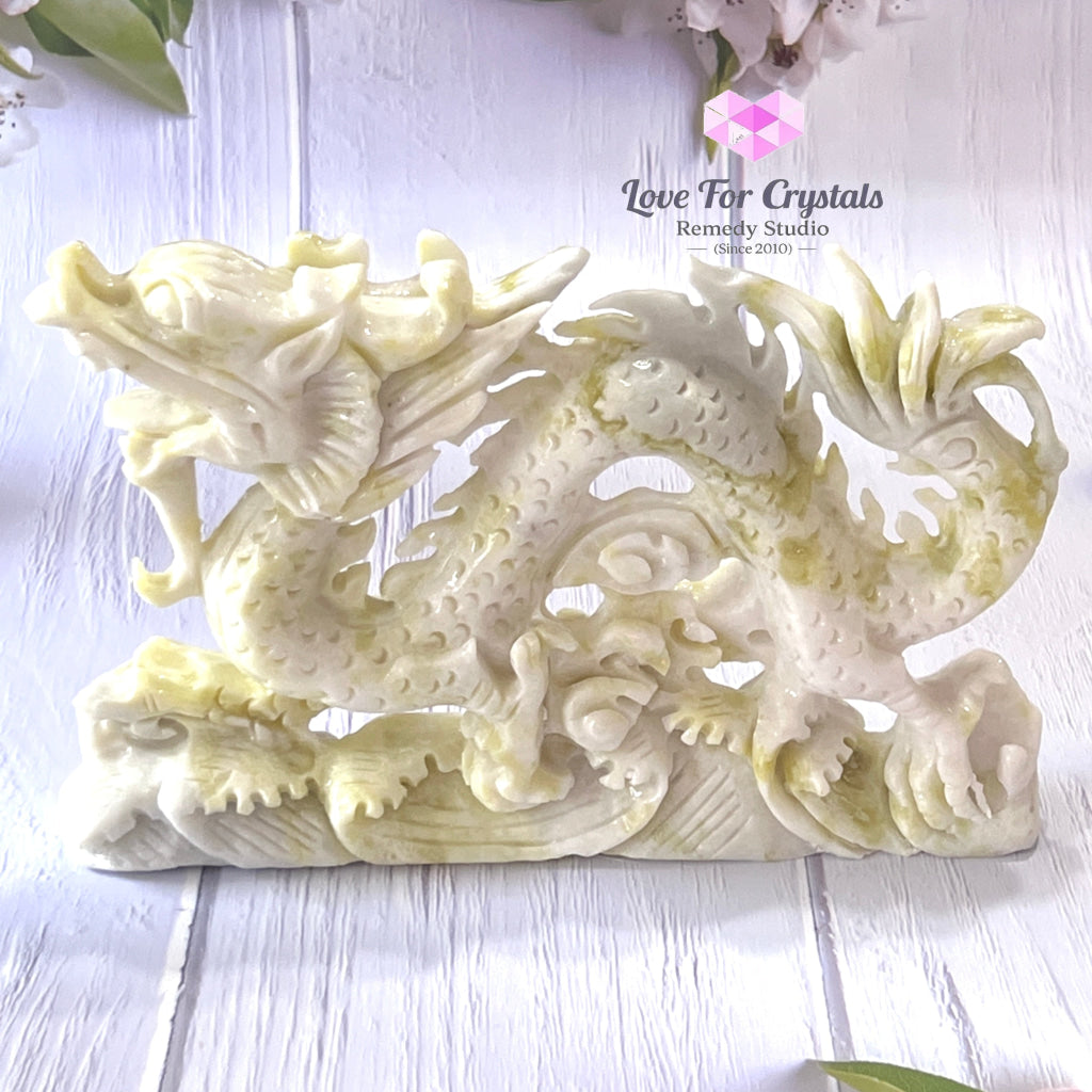 Nephrite Jade Dragon Carved Crystal
