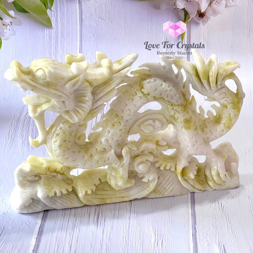 Nephrite Jade Dragon Carved Crystal