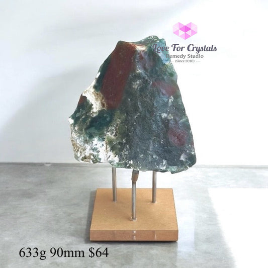 Ocean Jasper Raw (Magnetic Flow & Happiness PRE-ACTIVATED STONE) with Acrylic Stand 633g 90mm Large crystals