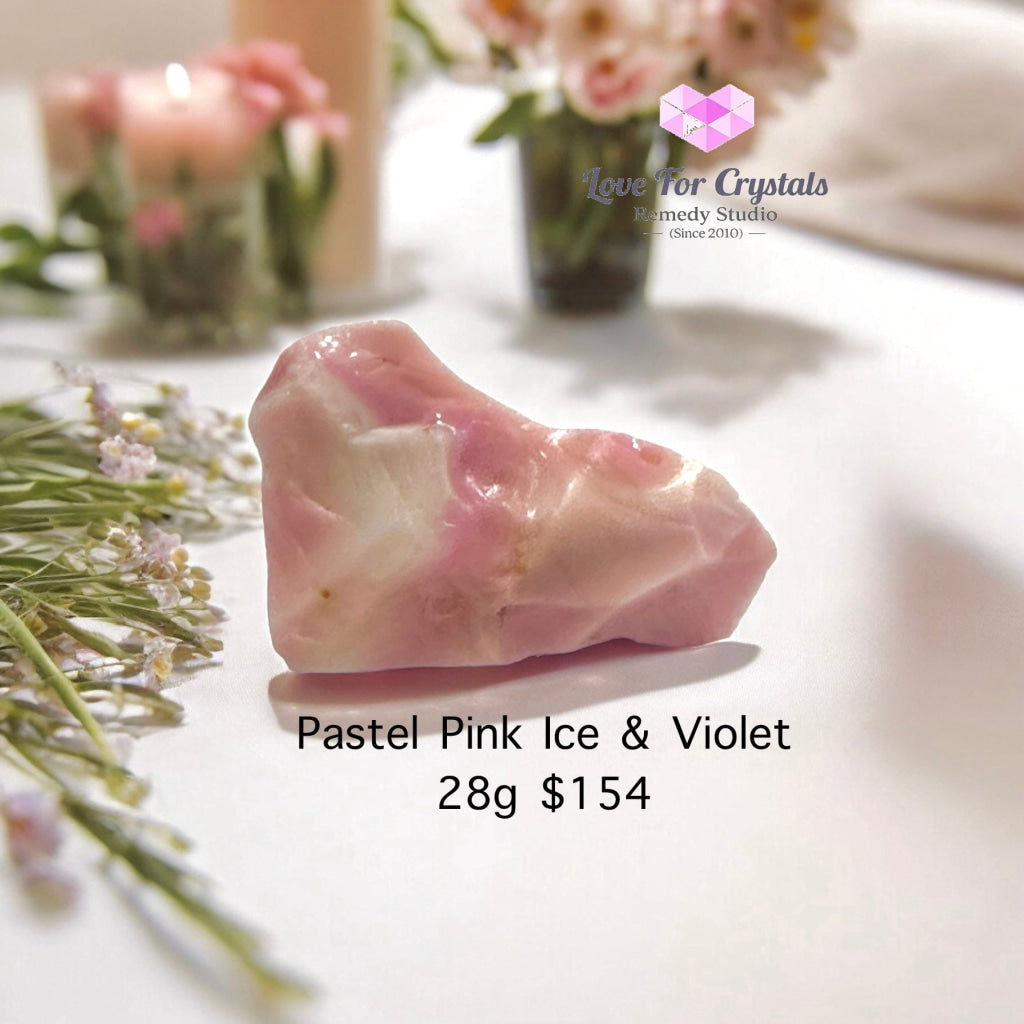 Pastel Pink Ice & Amethyst Andara Crystal (High Vortex Mount Shasta) Crystals