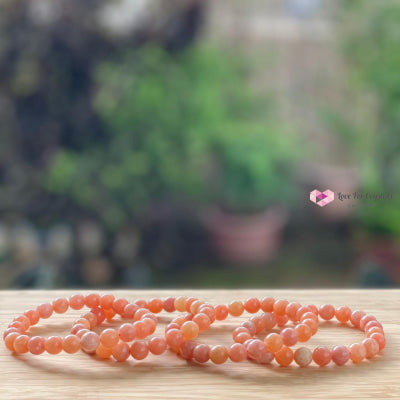 Peach Calcite 8Mm Crystal Bracelet