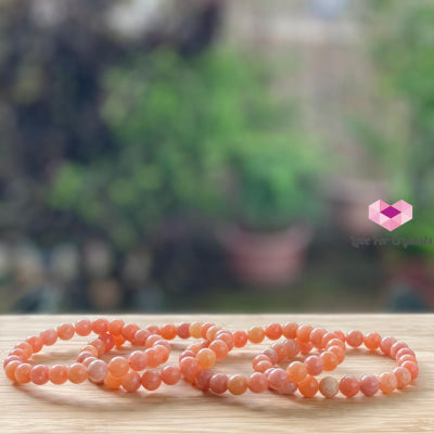 Peach Calcite 8Mm Crystal Bracelet