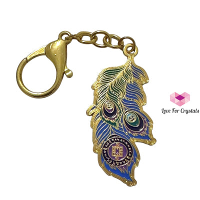Peacock Feather Amulet Keychain (to keep your wealth safe) Fengshui 2025 Feng shui