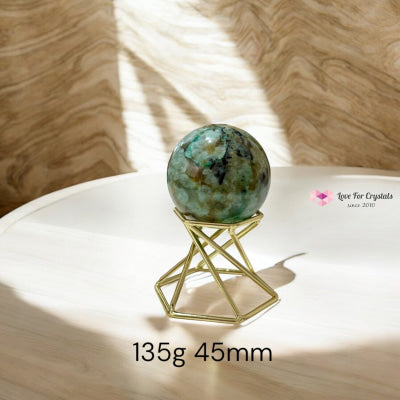 Phoenix Stone Spheres (Turquoise Malachite Chrysocolla) Pre-coded & Activated (Soulful Recalibration) 135g 45mm Crystal
