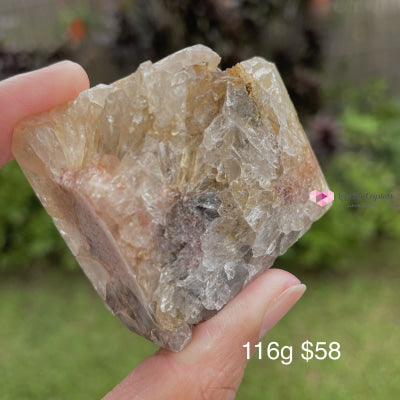 Pink Amethyst Druzy Freeform (Brazil) 116G 45Mm Raw Stones
