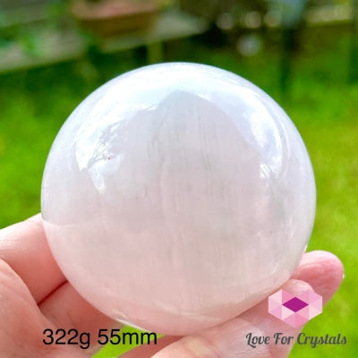 Pink Jade Sphere (Burma) 322G 55Mm Crystal