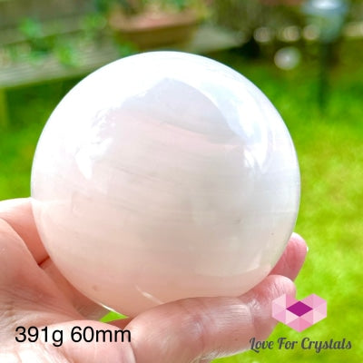 Pink Jade Sphere (Burma) 391G 60Mm Crystal