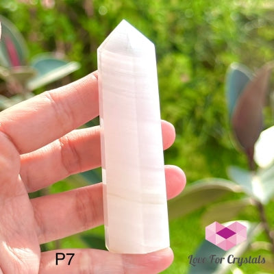 Pink Jade Tower Point (75-85Mm) Photo 7 Crystal