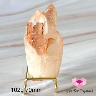 Pink Lemurian Abundance Quartz (Mineral Gallery) Brazil 102G 70Mm Crystals