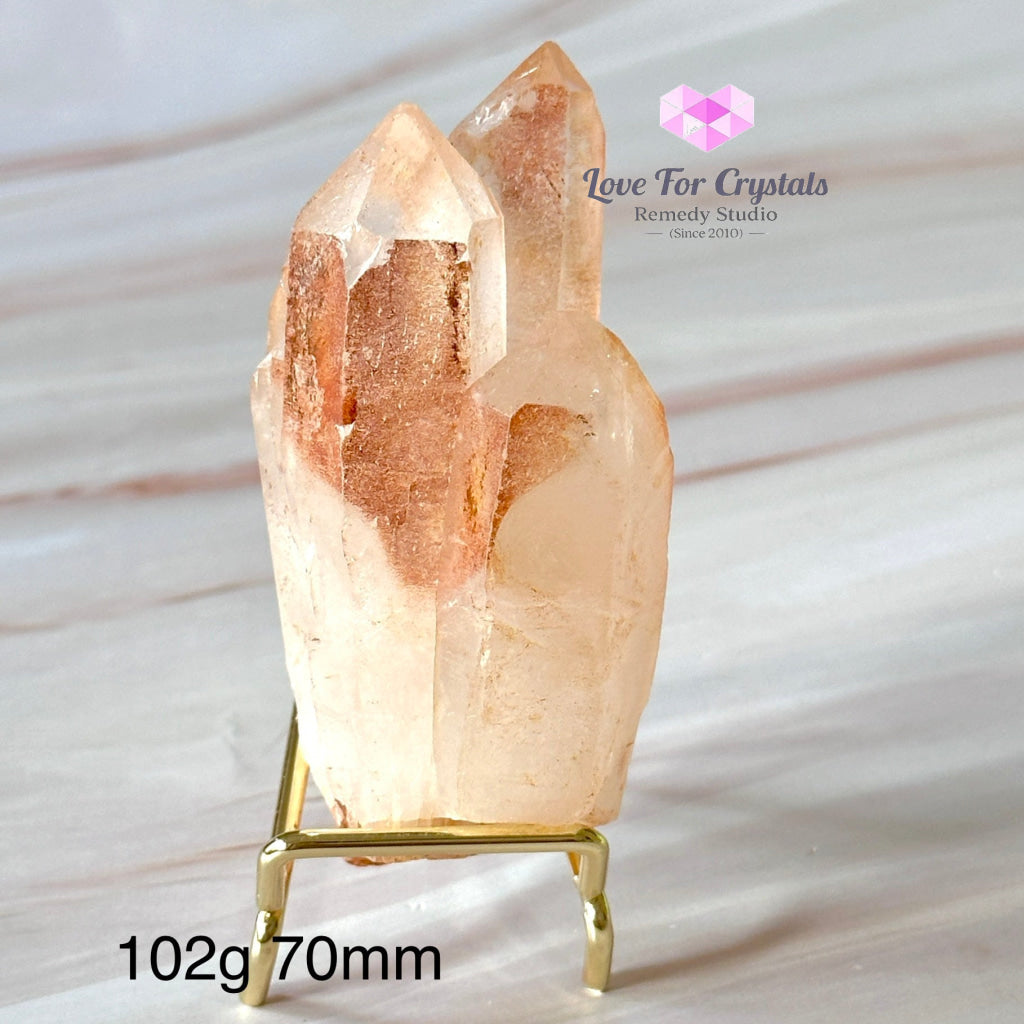 Pink Lemurian Abundance Quartz (Mineral Gallery) Brazil 102G 70Mm Crystals